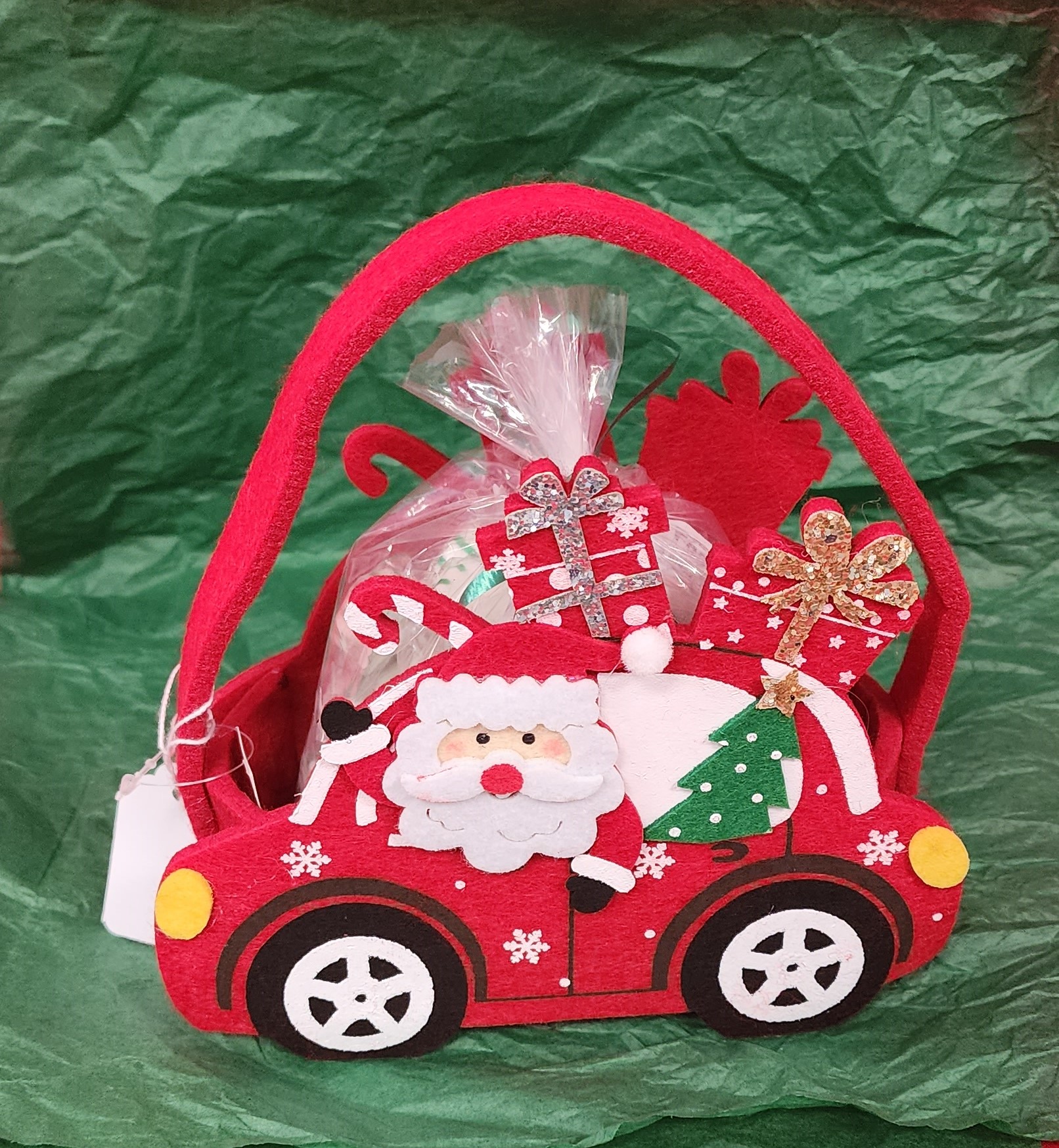 Felt Christmas Car Bag with Candy